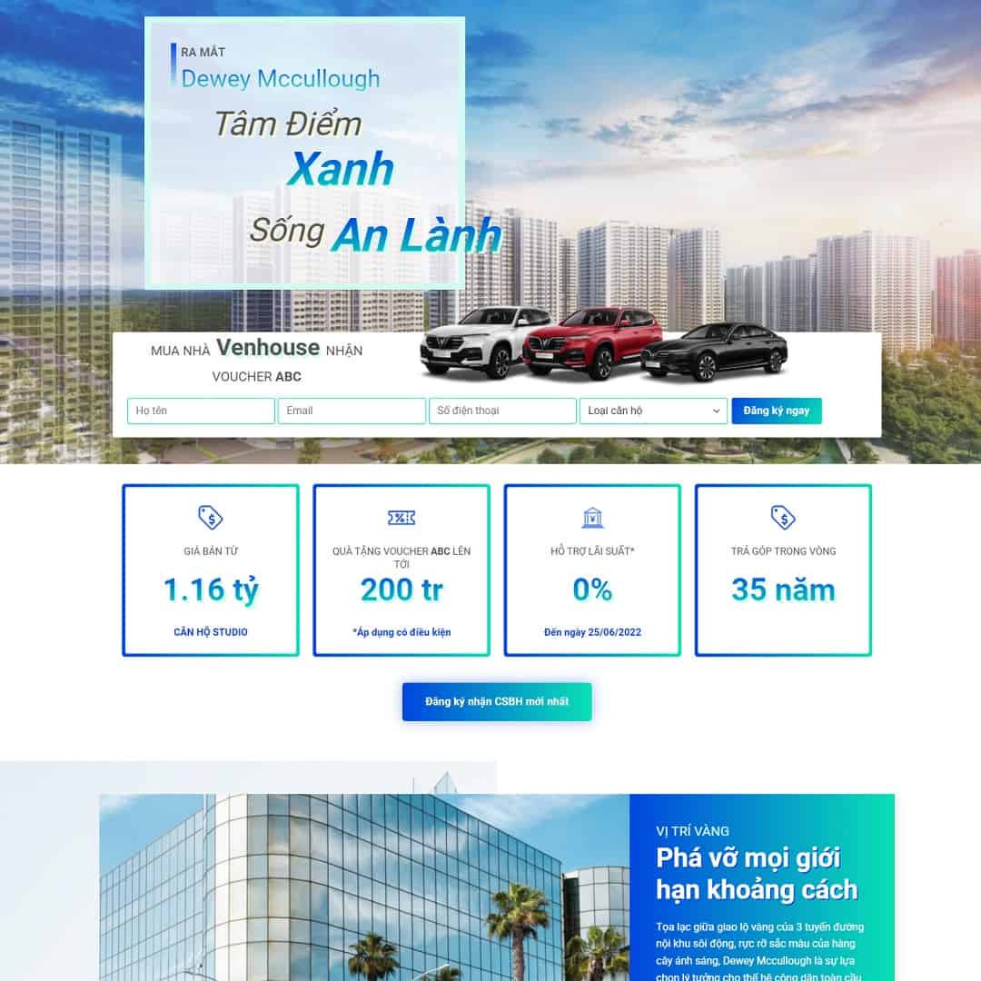Mẫu giao diện Landing page bất động sản 10