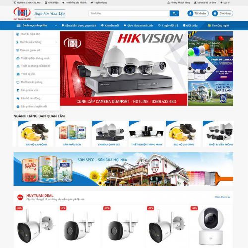 Mẫu giao diện shop camera 04