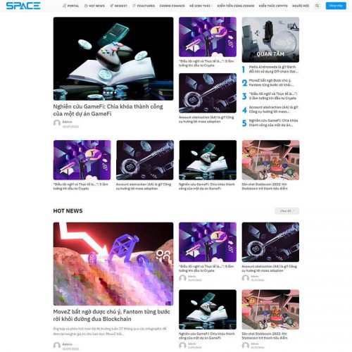 Mẫu giao diện tin tức bitcoin, crypto 02