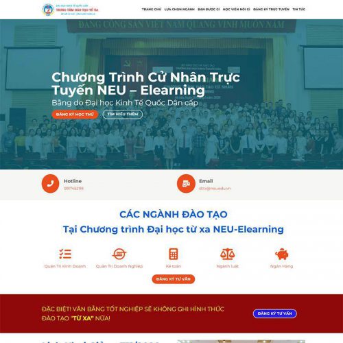 Mẫu giao diện đào tạo cử nhân