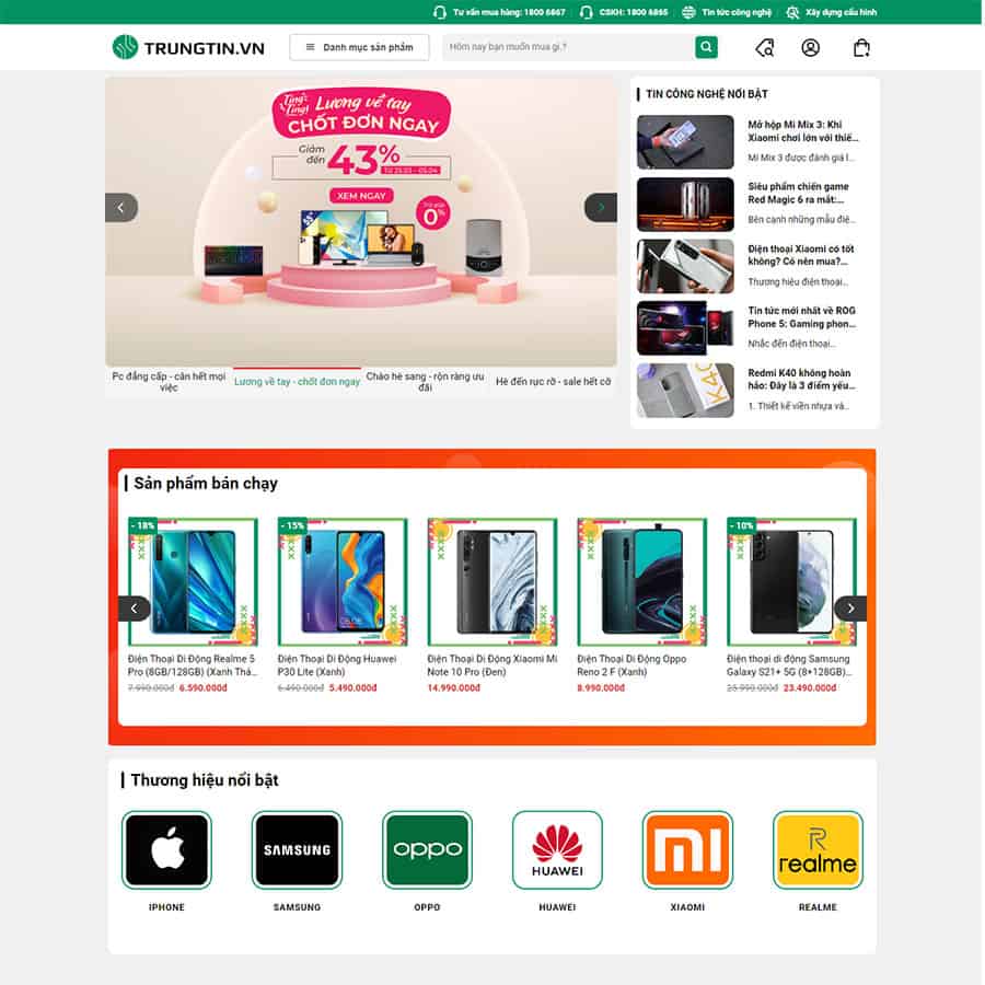 Mẫu giao diện điện máy 05