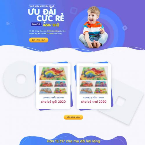 Mẫu giao diện Landing page đồ chơi xếp hình