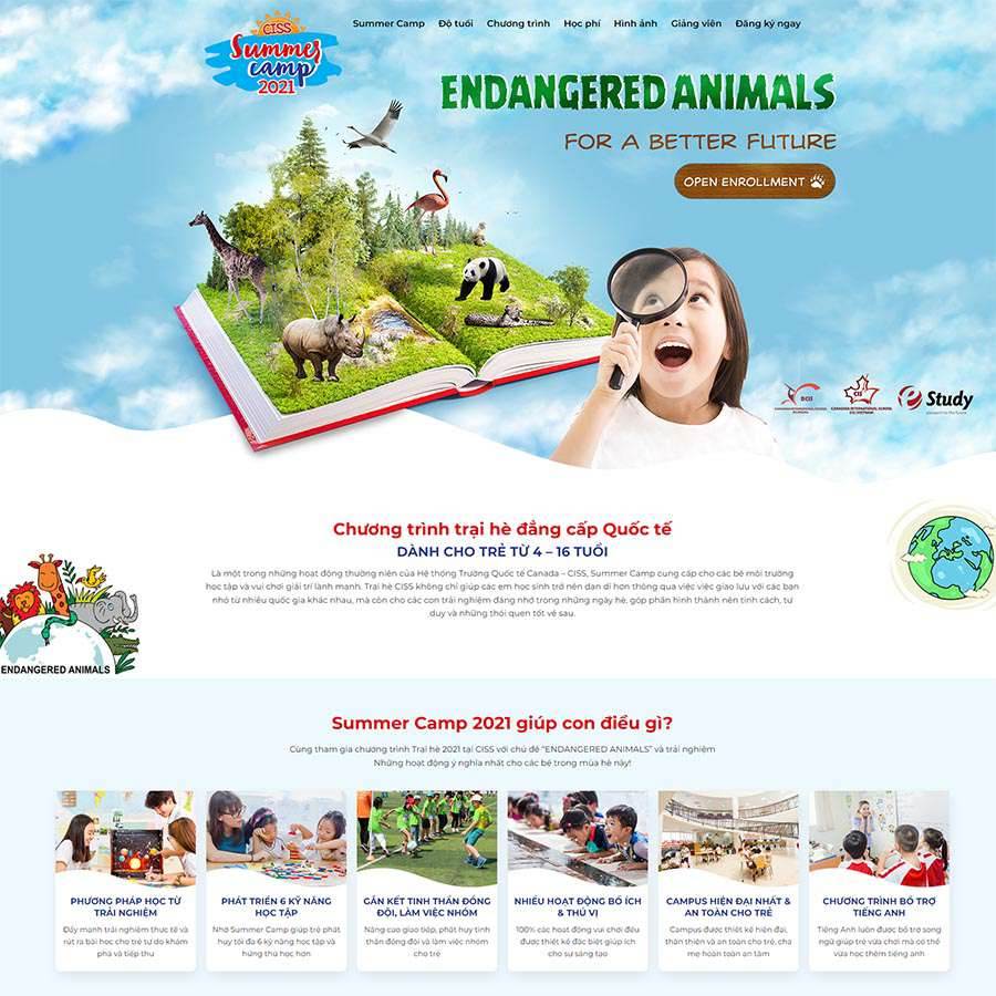 Mẫu giao diện giáo dục anh ngữ 08