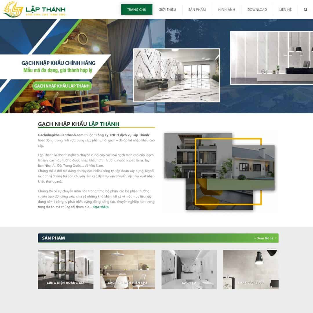 Mẫu giao diện bán gạch nhập khẩu