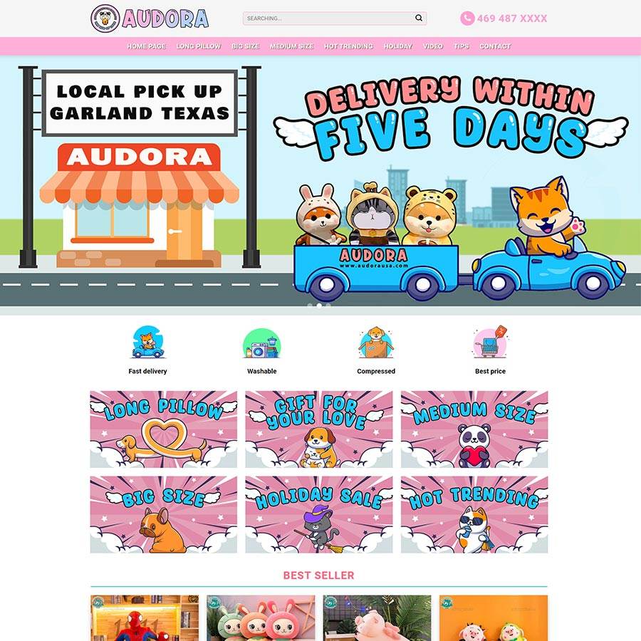 Mẫu giao diện bán gấu bông