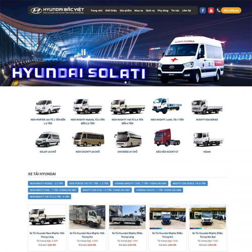 Mẫu giao diện bán ô tô Hyundai