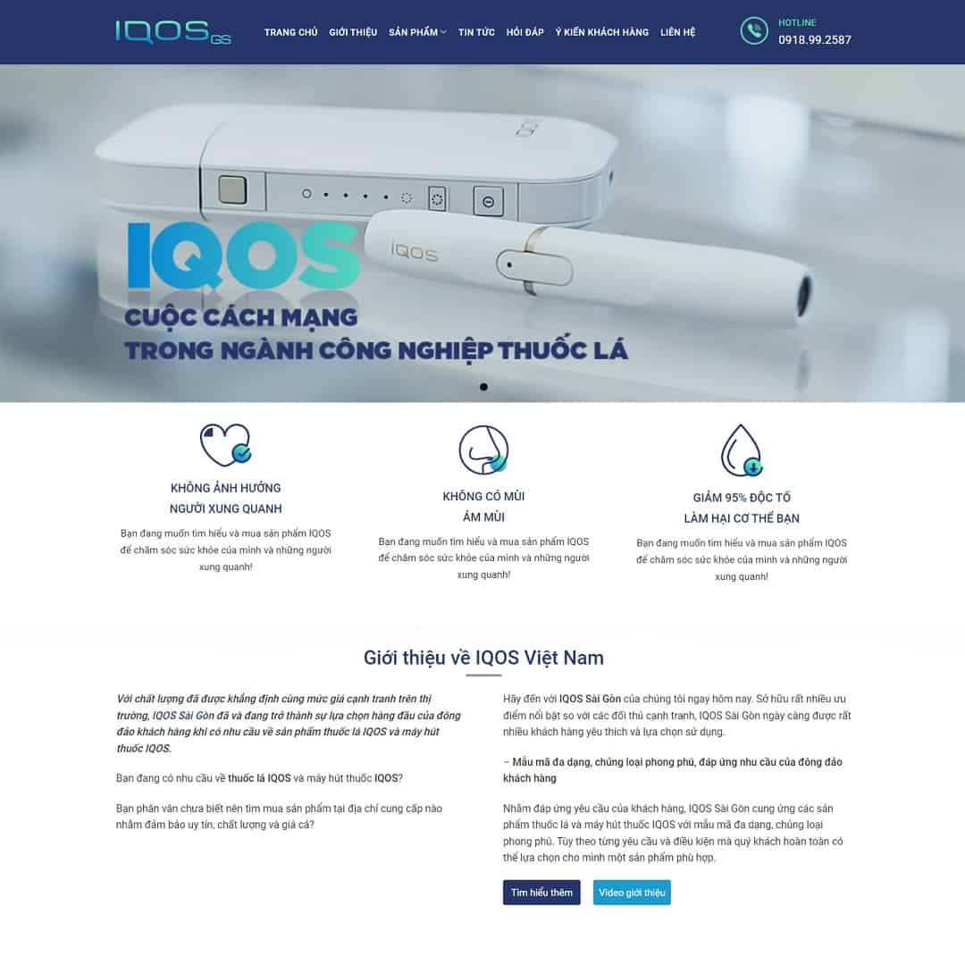 Mẫu giao diện thuốc lá điện tử