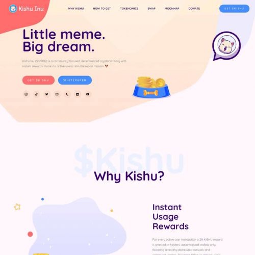 Mẫu giao diện Landing page giới thiệu tiền điện tử – crypto 02