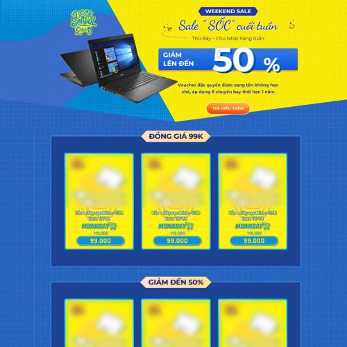 Mẫu giao diện landing page bán máy tính, laptop