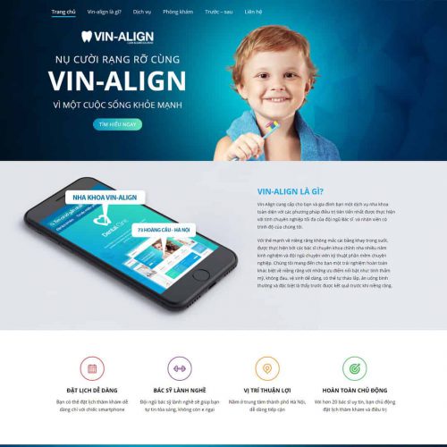 Mẫu giao diện lading page nha khoa 01