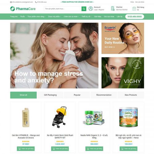 Mẫu giao diện nhà thuốc 03