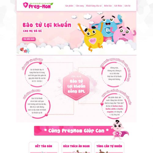 Mẫu giao diện thực phẩm chức năng