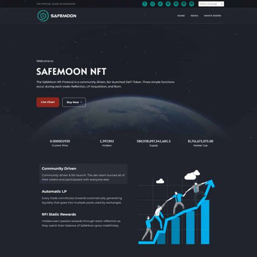 Mẫu giao diện Landing page giới thiệu tiền điện tử – crypto 01