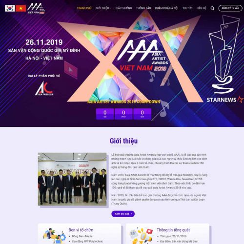 Mẫu giao diện công ty tổ chức sự kiện