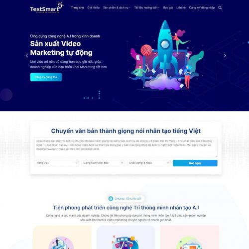 Theme wordpress dịch vụ chuyển văn bản thành giọng nói