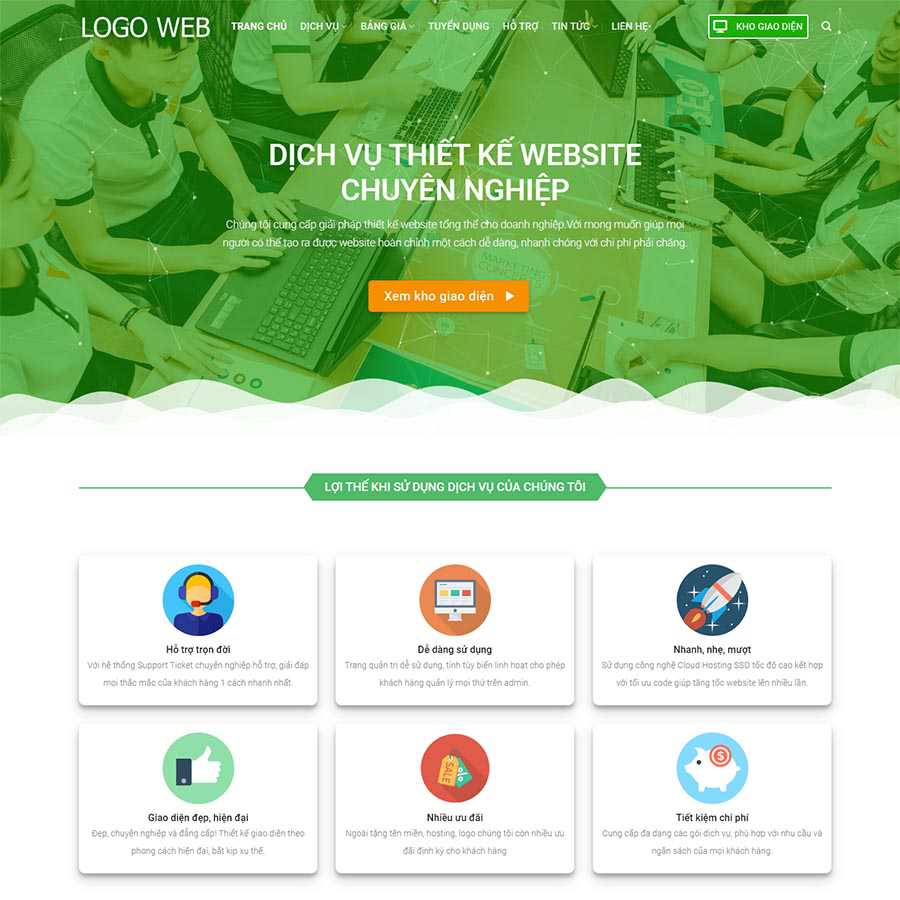 Mẫu giao diện công ty thiết kế Website 03