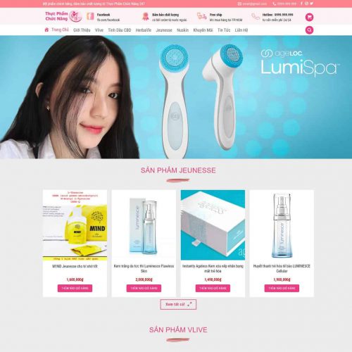 Mẫu giao diện Mỹ phẩm, Làm đẹp