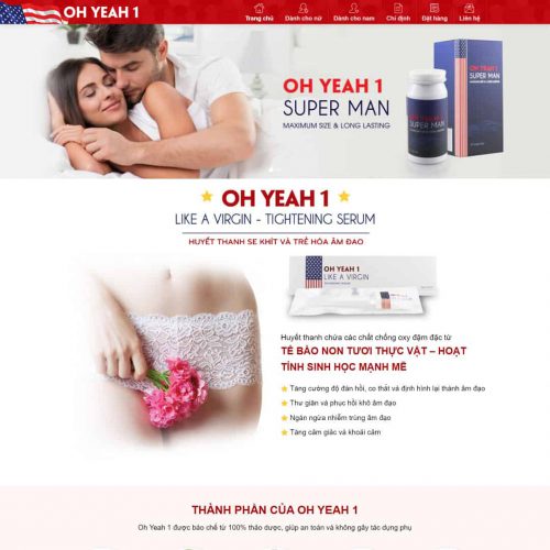 Mẫu giao diện Landing thực phẩm chức năng 04