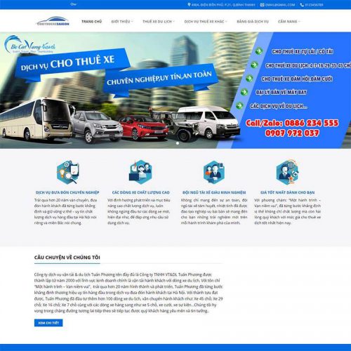 Theme wordpress dịch vụ thuê xe 03