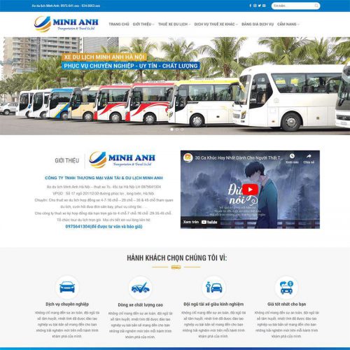 Theme wordpress dịch vụ thuê xe 05